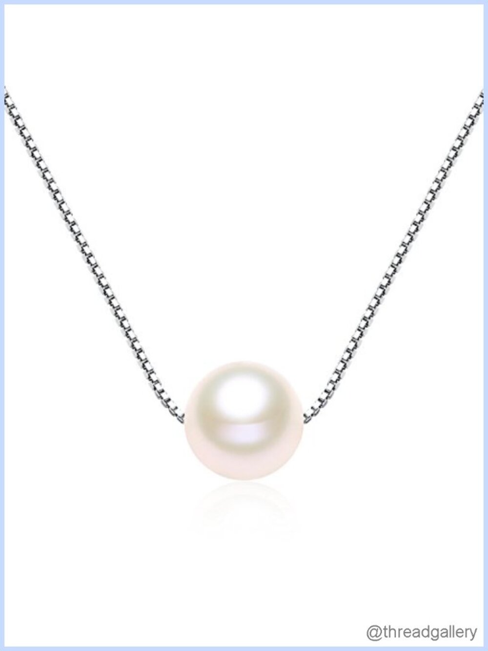 7-8mm Freshwater Pearl Necklace 925 Sterling Silver Chain